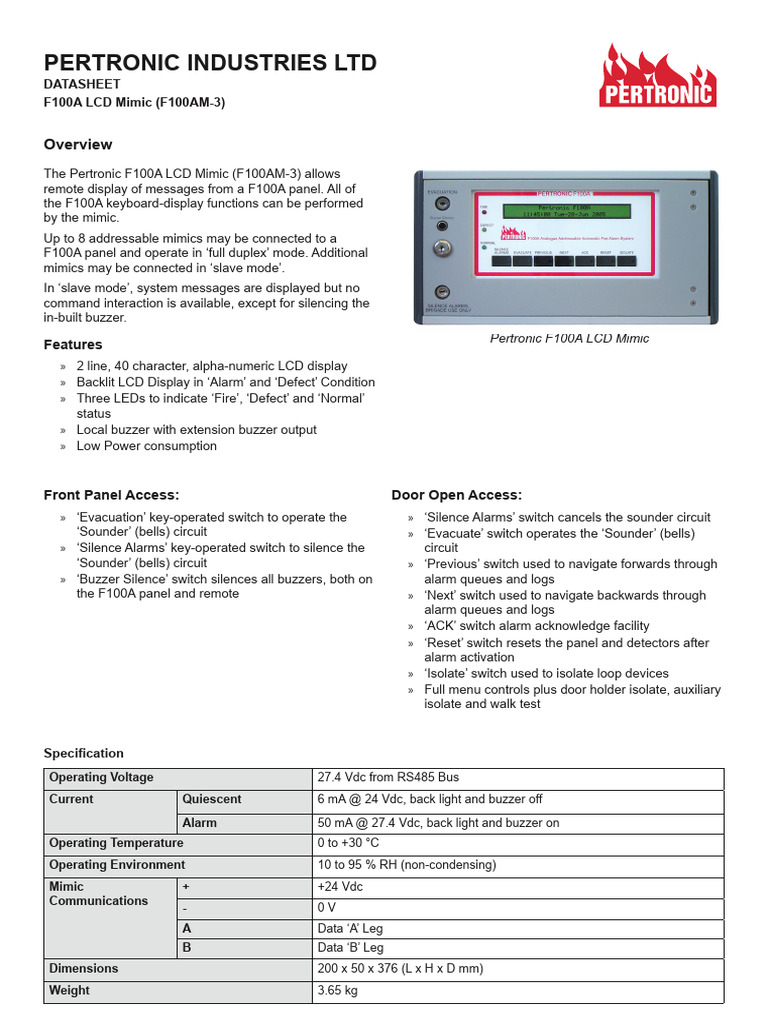 F120AM-3-ds-nz-mimic Panel | PDF | Manufactured Goods | Electronics