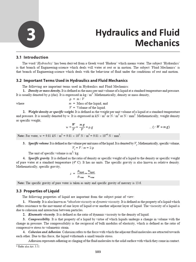 Hydraulics and Fluid Mechanics PDF Buoyancy Pressure Measurement