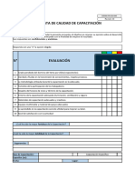 Encuesta de Calidad de Capacitaciones