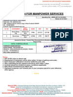 Quotation For Manpower Services: Sl. No. Categories Duty Hours Basic EPF ESI Rate S.C. @10% Total 1
