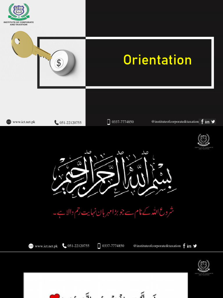 US Tax Preparation Course Orientation 01 Sep PDF Taxes