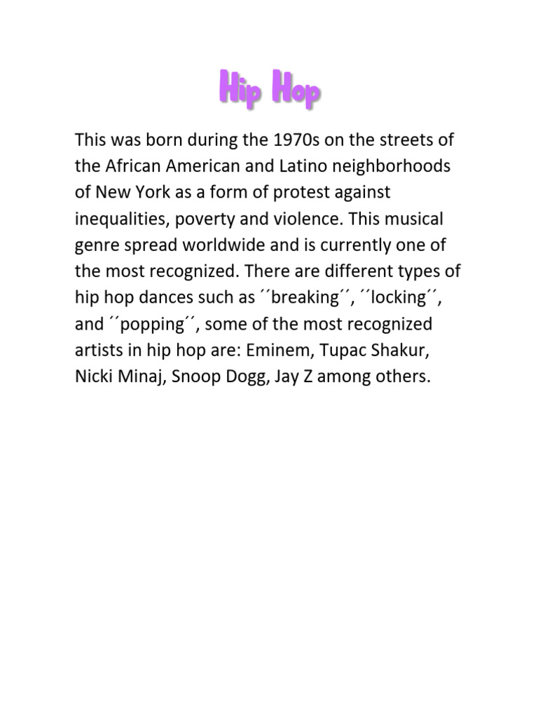 Hip Hop Information PDF