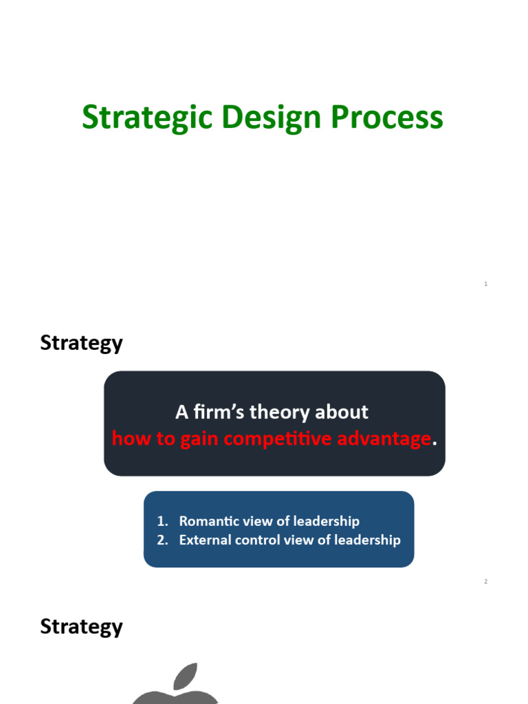 Strategic Design Process | PDF | Strategic Management | Competitive