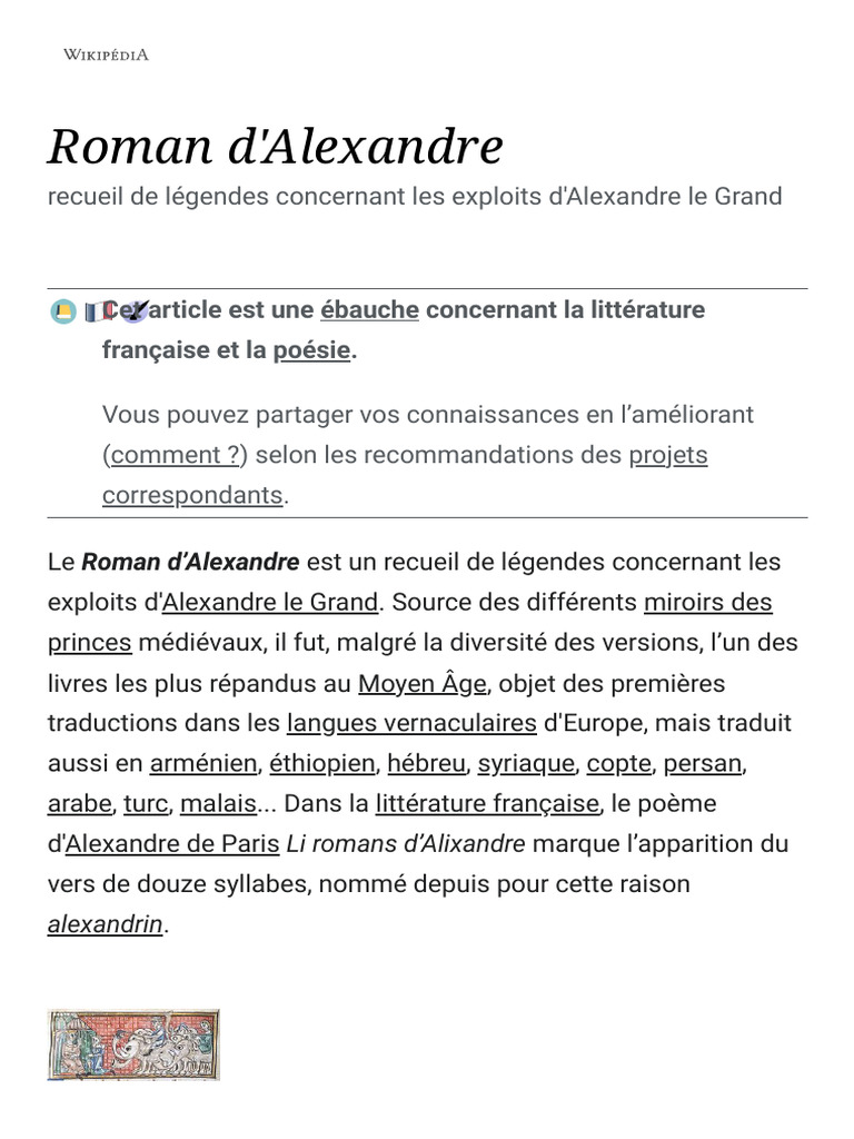 Roman D'alexandre Wikipédia PDF