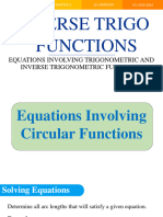 3.2 Equations Involving Trigonometric and Inverse Trigonometric Functions