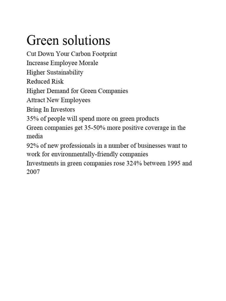 Green Solutions PDF