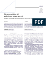 Manejo Anestésico Del Paciente Con Miastenia Gravis: Trabajo de Revisión