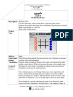 Grade 1 Tic Tac Toe Game Description: Students Will