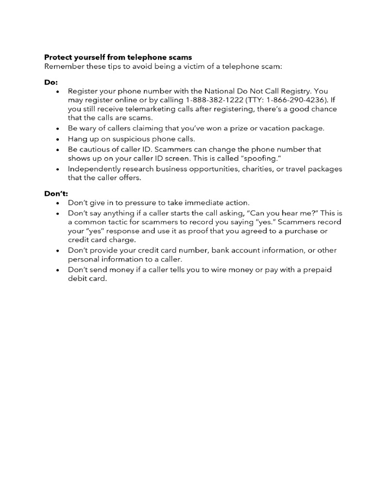 Texte telephone scams traduire pdf