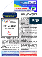 13 October 2023 Current Affairs English