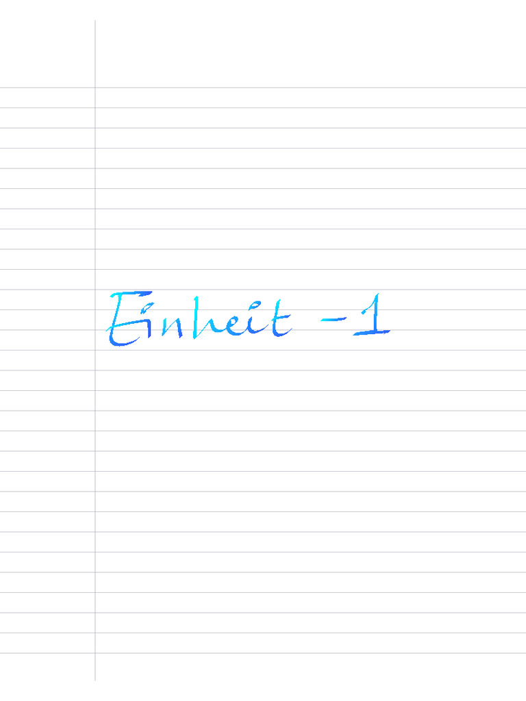 Einheit 1 | PDF