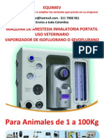 Maquina Anestesia Inhalada Portatil Veterinaria