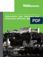 Automotive User Interfaces and Interactive Vehicular Applications