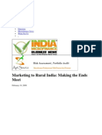 Marketing To Rural India: Making The Ends Meet