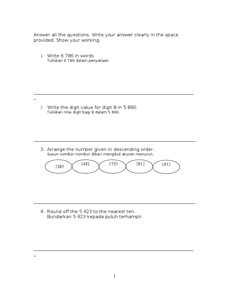 Grade 4 Math Practice Questions | PDF
