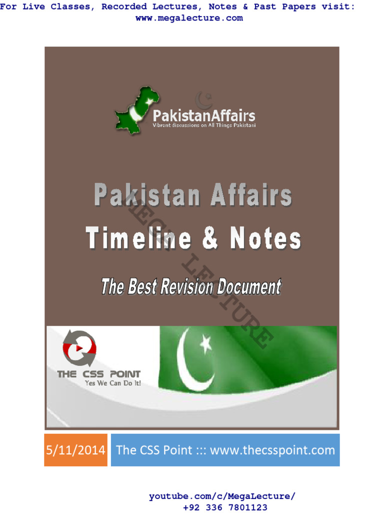 Css pakistan affairs timeline and notes1 pdf partition of india