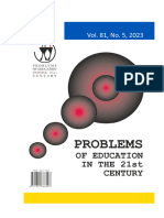 Problems of Education in The 21st Century, Vol. 81, No. 5, 2023