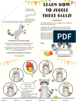 Learn To Juggle Three Balls Modern Vaudeville Press Single Sheet Sarah Baker