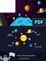 Cartoon Space Theme PowerPoint Templates