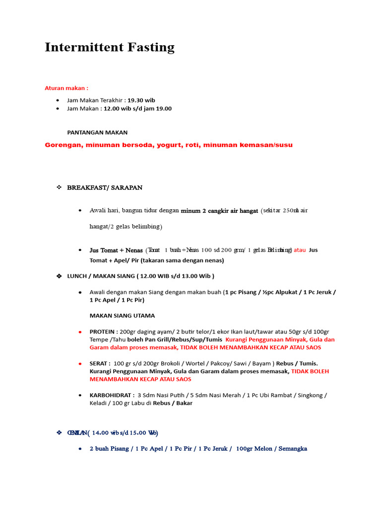 Intermittent Fasting | PDF | Cooking, Food & Wine