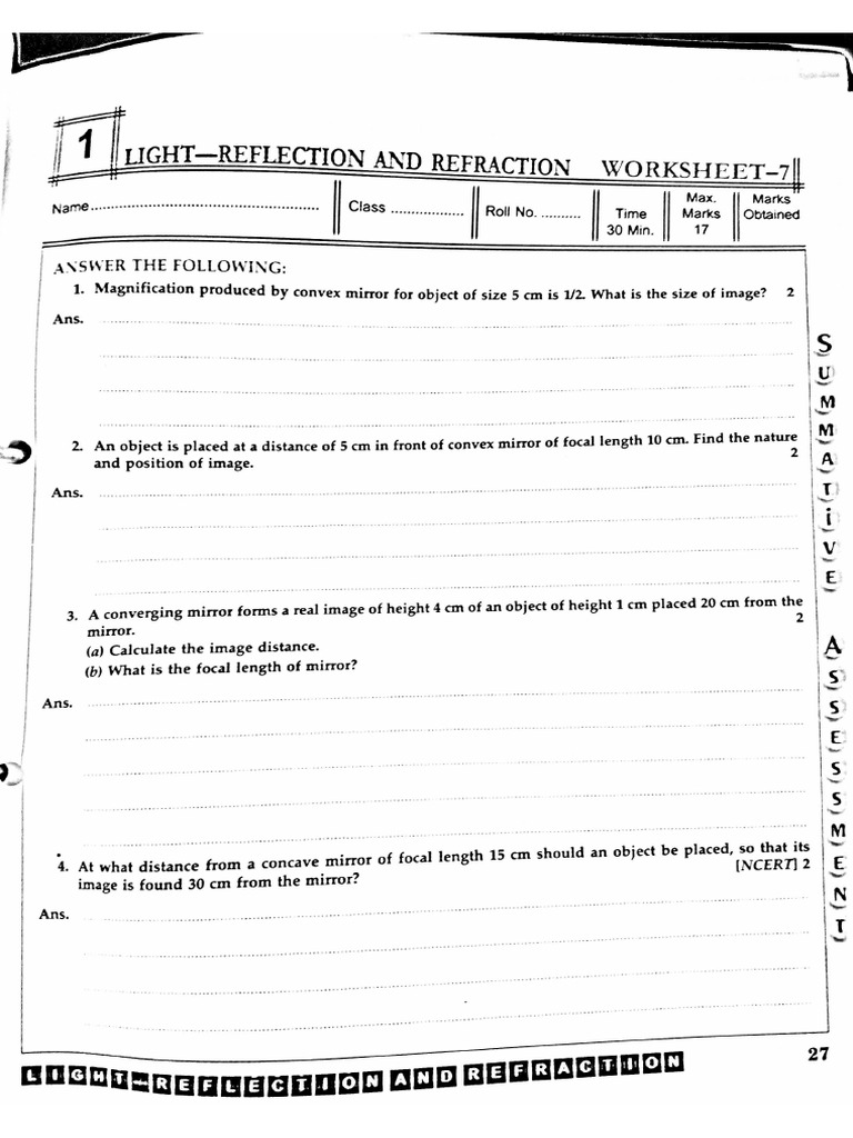 Physics Worksheet | PDF