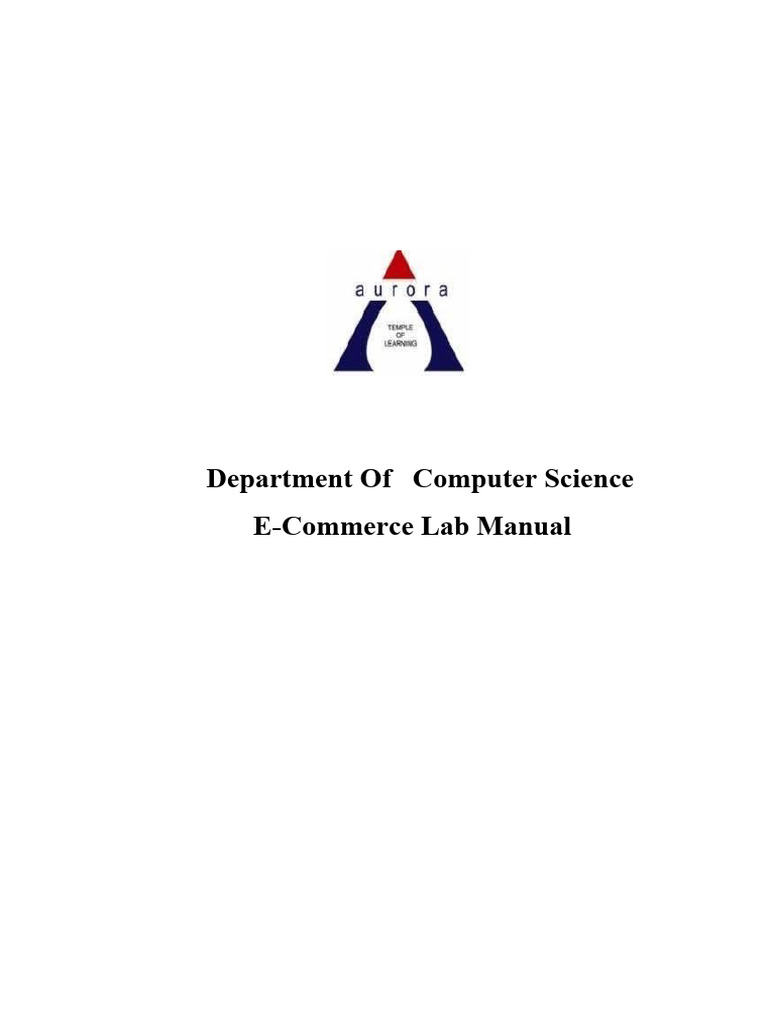 E-Commerce Lab Manual for B.Com Students | PDF | World Wide Web ...
