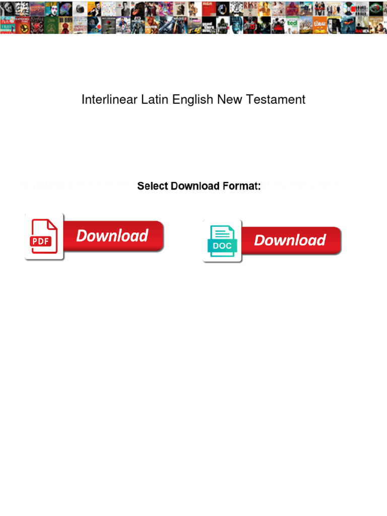 Interlinear Latin-English New Testament | PDF