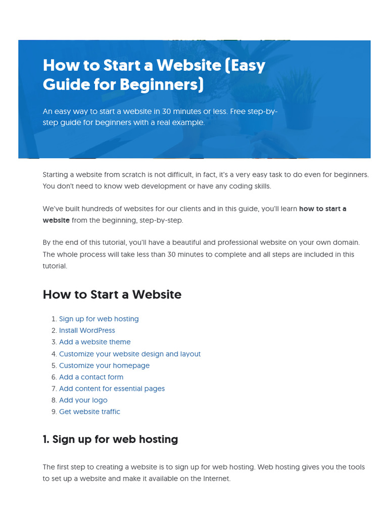 Create Website Guide | PDF | Websites | Word Press