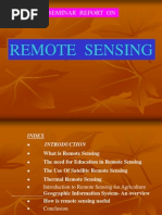 Remote Sensing: A Seminar Report On