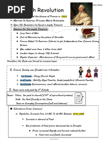 French Revolution Handwritten Notes 