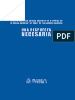 el Defensor del Pueblo sobre los abusos sexuales en la Iglesia