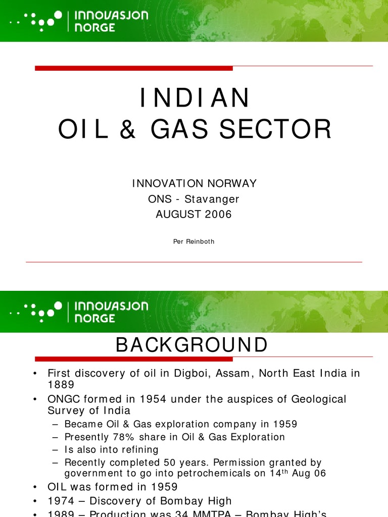 Indian Oil Gas Sector | PDF | Petroleum | Oil Refinery