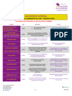 CAP Calendrier General - Session 2023