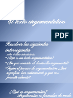 El Texto Argumentativo - Sem8