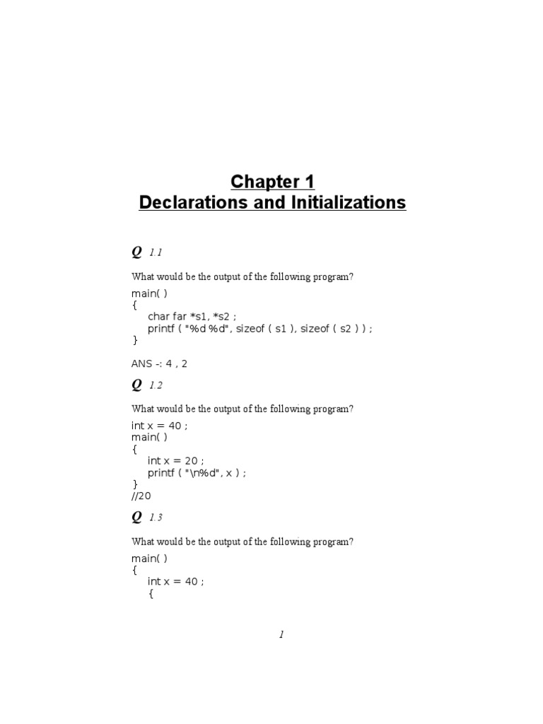 Testyourcskills Compl | PDF | Scope (Computer Science) | C (Programming ...