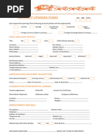 Wells Fargo Bank Account Opening Form