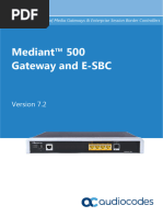 LTRT 10650 Mediant 500 Gateway and e SBC Users Manual Ver 72