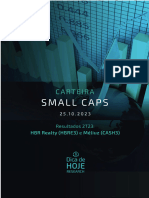 Dica de Hoje Dica Small Caps Resultados 2T23 HBR Realty HBRE3 e Meliuz CASH3 25 Out 2023