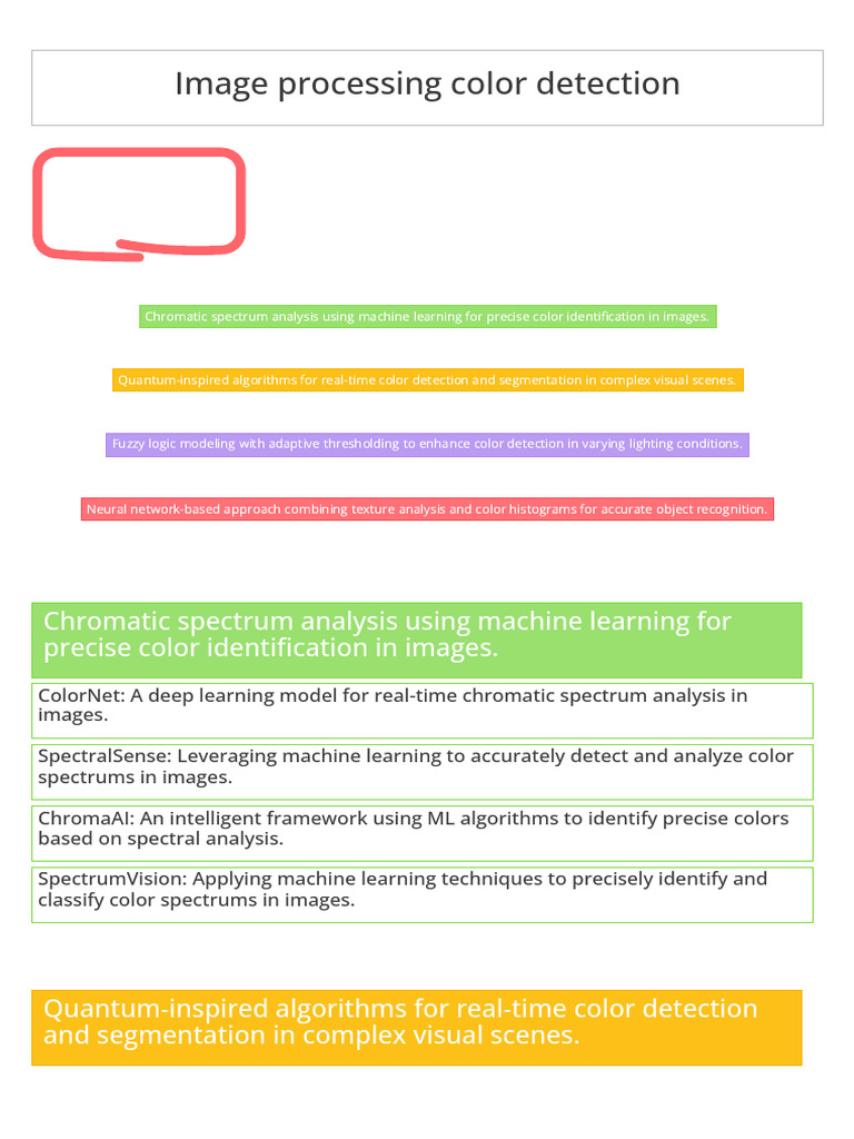 Image Processing Color Detection Outline | PDF