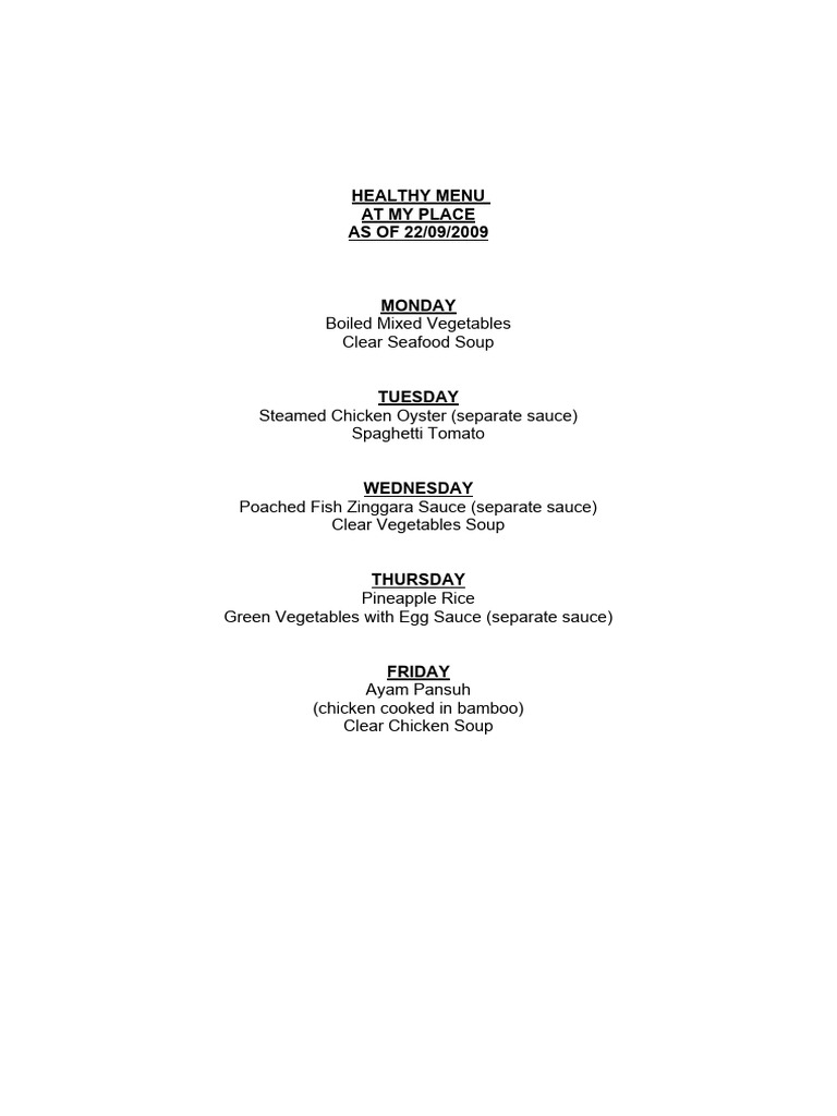 Healthy Menu Proposal - 08 | PDF