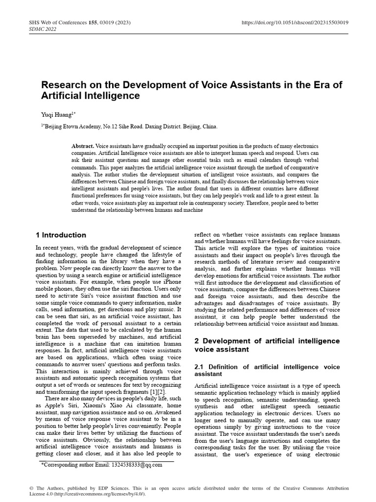 Voice Assistants: Global Development Trends | PDF | Artificial ...