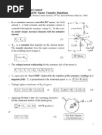 Armature Controlled DCMotor Transfer Function