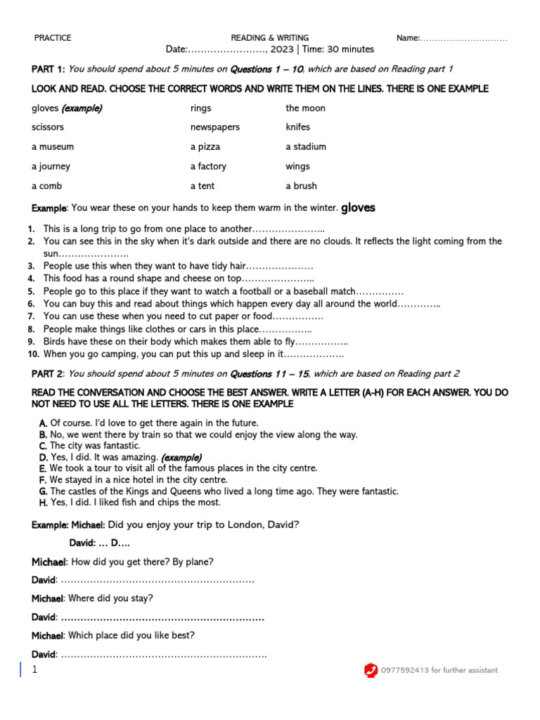 Reading and Writing Practice Test | PDF | Museum