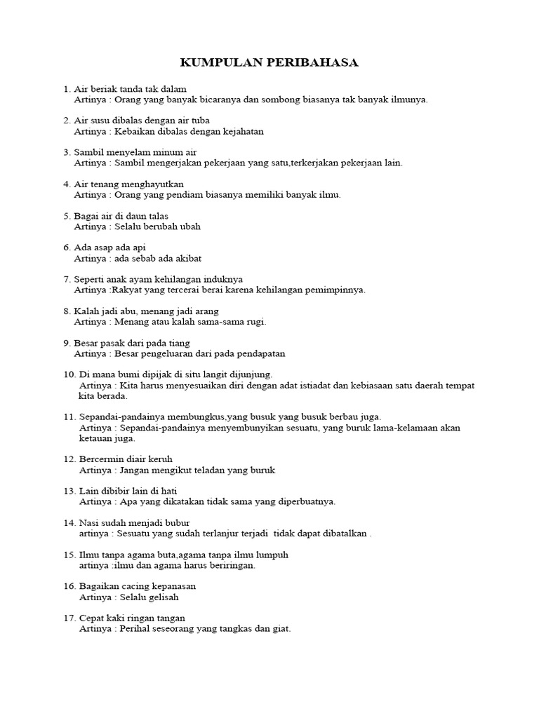 ilustrasi penggunaan peribahasa dalam kehidupan masyarakat
