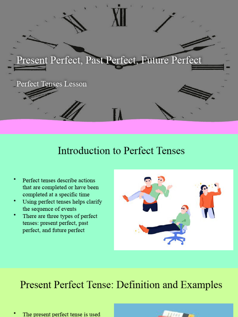 Present Perfect Past Perfect Future Perfect Pdf Perfect Grammar