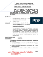 Eligibility Criteria of Tehsildar (Open Merit) - 231011174541