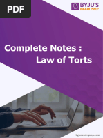 Complete Notes Law of Torts 91