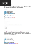 Applets in Java