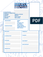 DC Universe Character Sheet - Fillable