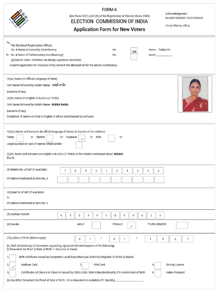 Form6 S29100O6N2710231200618 PDF | PDF